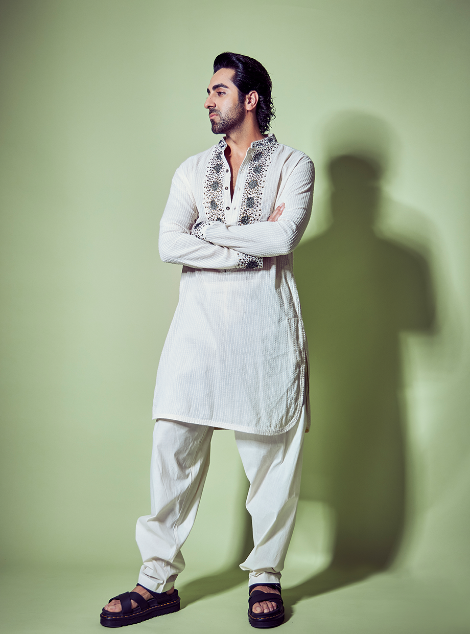 ABSTRACT ROSE HAND EMBROIDERED KURTA My Store