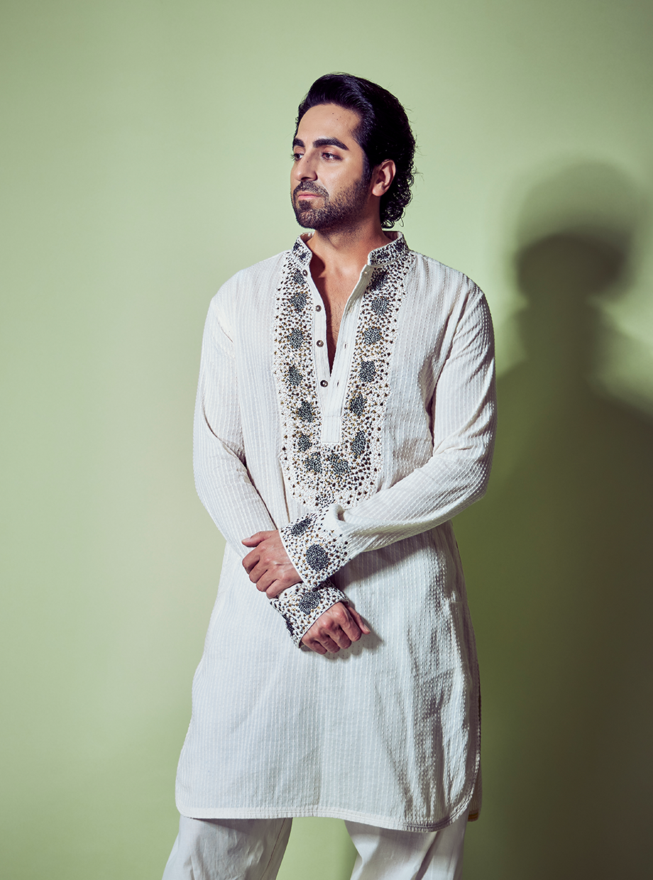 ABSTRACT ROSE HAND EMBROIDERED KURTA My Store