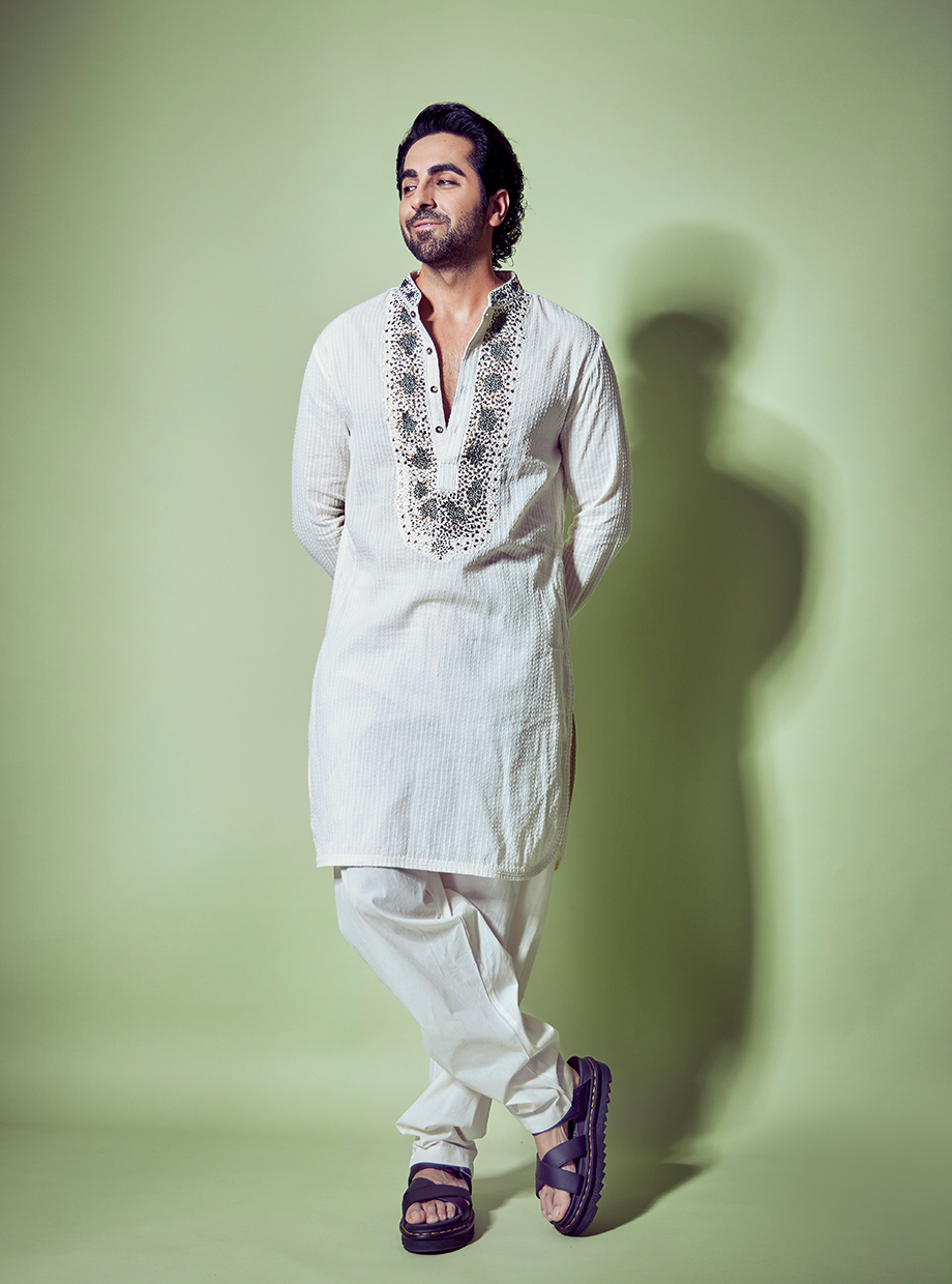 ABSTRACT ROSE HAND EMBROIDERED KURTA My Store